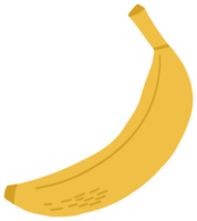 style de doodle banane jaune png