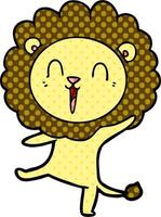 laughing lion cartoon vector