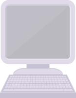 Flat colour illustration of a computer vector