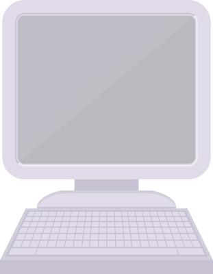 Flat colour illustration of a computer