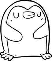 line drawing of a penguin vector