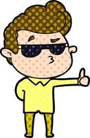 cartoon cool guy vector