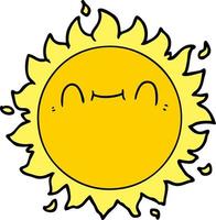 happy cartoon sun vector