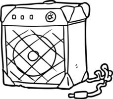 line drawing of a electric guitar amp vector