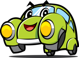 Cartoon car character illustration png