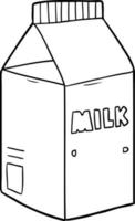 cartoon milk carton vector