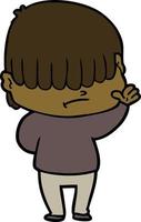 cartoon boy with untidy hair vector