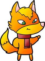 fox cartoon character vector