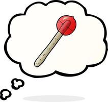 cartoon lollipop with thought bubble vector