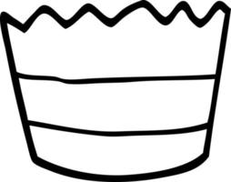 olla de muffin de dibujos animados vector