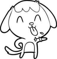 cute cartoon dog vector