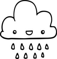 cartoon storm cloud vector