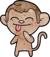 funny cartoon monkey vector