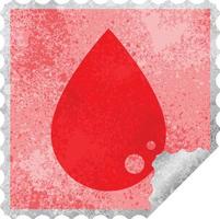 blood drop graphic vector square peeling sticker