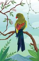 Exotic Pets Parrot Concept vector