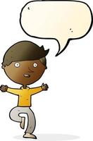 cartoon excited man with speech bubble vector