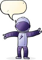 cartoon astronaut with speech bubble vector