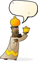 one of the three wise men with speech bubble vector