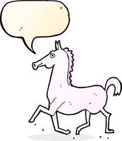 cartoon horse with speech bubble vector