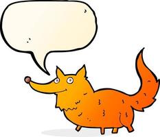 cartoon little dog with speech bubble vector