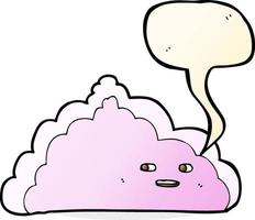 cartoon cloud with speech bubble vector