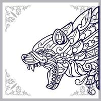 Hyena mandala arts isolated on white background vector