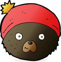 cara de oso de peluche de dibujos animados vector