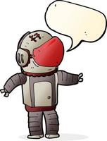 cartoon astronaut with speech bubble vector