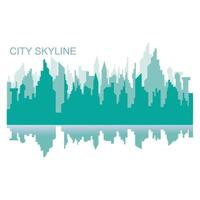 City silhouette skyline illustration design. City landscape Panorama building vector