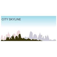 City silhouette skyline illustration design. City landscape Panorama building vector