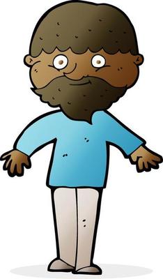 cartoon happy man