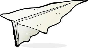 cartoon paper aeroplane vector