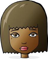 cartoon female face vector