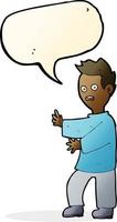 cartoon shocked man with speech bubble vector