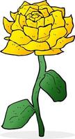 yellow rose cartoon vector