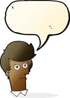 cartoon staring face with speech bubble vector