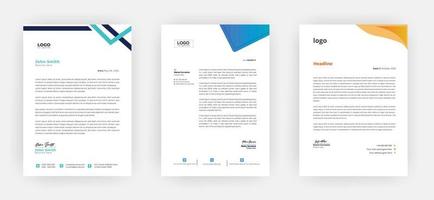 Creative letterhead   Elegant and minimalist style letterhead template design A4 sizes vector