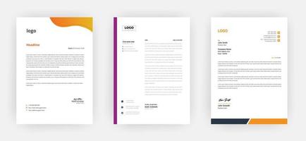 Creative letterhead   Elegant and minimalist style letterhead template design A4 sizes vector