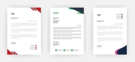 Creative letterhead   Elegant and minimalist style letterhead template design A4 sizes vector