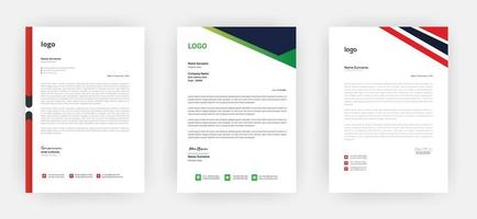 Creative letterhead   Elegant and minimalist style letterhead template design A4 sizes vector