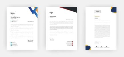 Creative letterhead   Elegant and minimalist style letterhead template design A4 sizes vector