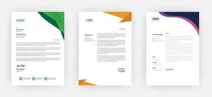 Creative letterhead   Elegant and minimalist style letterhead template design A4 sizes vector