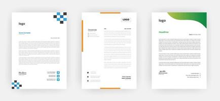 Creative letterhead   Elegant and minimalist style letterhead template design A4 sizes vector