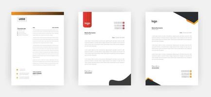 Creative letterhead   Elegant and minimalist style letterhead template design A4 sizes vector