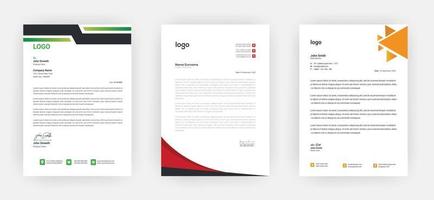 Creative letterhead   Elegant and minimalist style letterhead template design A4 sizes vector