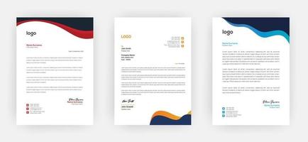 Creative letterhead   Elegant and minimalist style letterhead template design A4 sizes vector