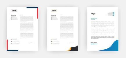 Creative letterhead   Elegant and minimalist style letterhead template design A4 sizes vector