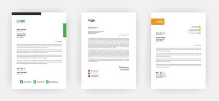 Creative letterhead   Elegant and minimalist style letterhead template design A4 sizes vector