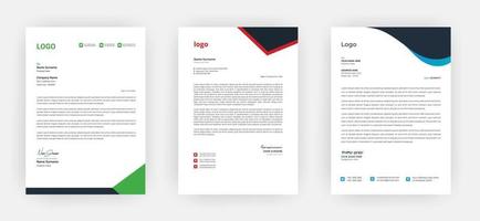 Creative letterhead   Elegant and minimalist style letterhead template design A4 sizes vector