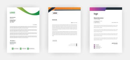 Creative letterhead   Elegant and minimalist style letterhead template design A4 sizes vector